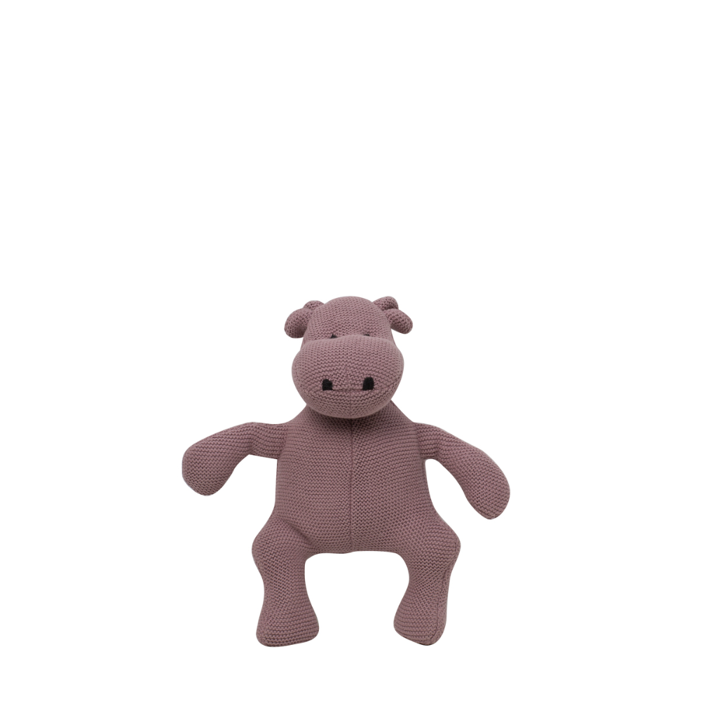 Pluchi Baby Hippo 100% Cotton Knitted Soft Toy