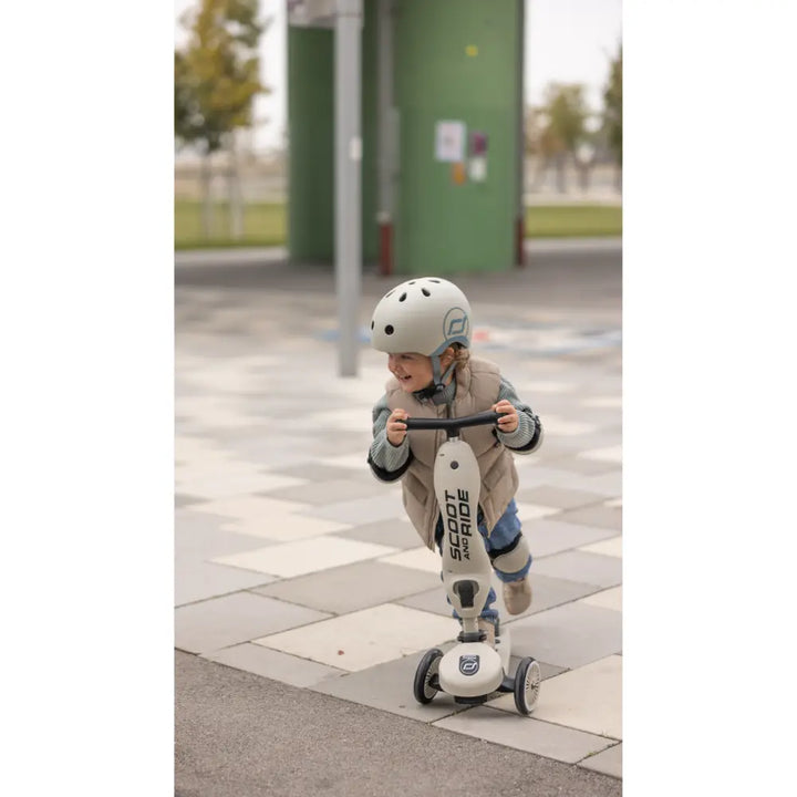 Scoot &amp; Ride Kids Protective Gear Set XXS | Knee &amp; Elbow Pads with Quick-Release System | Lightweight Adjustable Safety Guards for Toddlers &amp; Kids | Ideal for Scooting, Cycling, Skating &amp; Outdoor Play - Ash