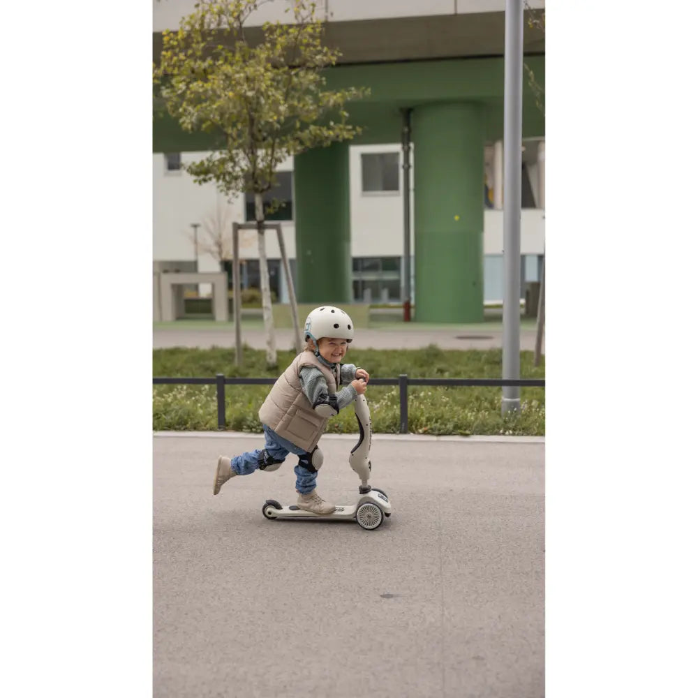 Scoot &amp; Ride Kids Protective Gear Set XXS | Knee &amp; Elbow Pads with Quick-Release System | Lightweight Adjustable Safety Guards for Toddlers &amp; Kids | Ideal for Scooting, Cycling, Skating &amp; Outdoor Play - Ash