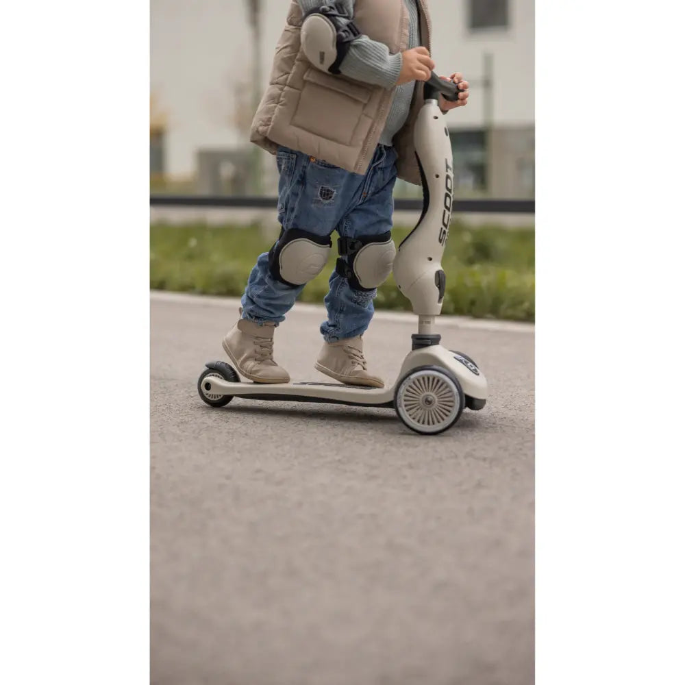 Scoot &amp; Ride Kids Protective Gear Set XXS | Knee &amp; Elbow Pads with Quick-Release System | Lightweight Adjustable Safety Guards for Toddlers &amp; Kids | Ideal for Scooting, Cycling, Skating &amp; Outdoor Play - Ash