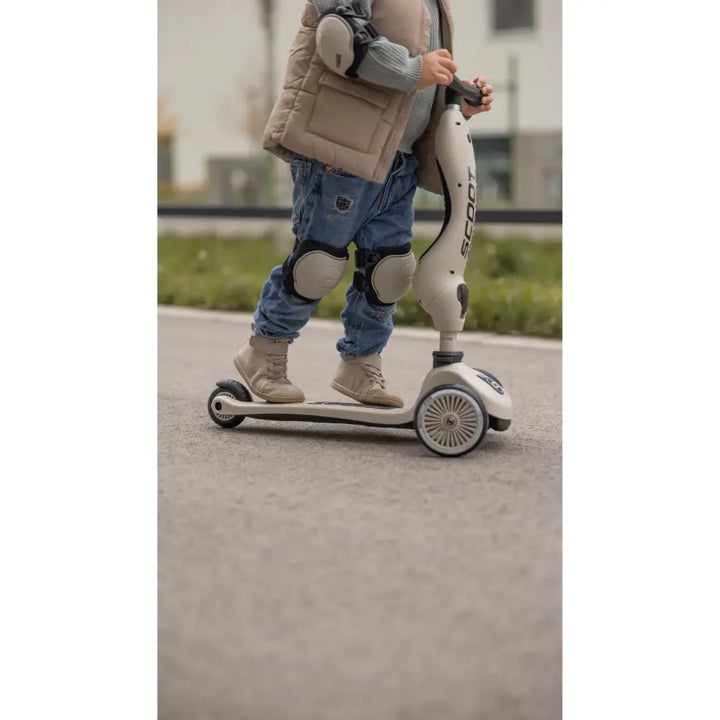 Scoot &amp; Ride Kids Protective Gear Set XXS | Knee &amp; Elbow Pads with Quick-Release System | Lightweight Adjustable Safety Guards for Toddlers &amp; Kids | Ideal for Scooting, Cycling, Skating &amp; Outdoor Play - Ash