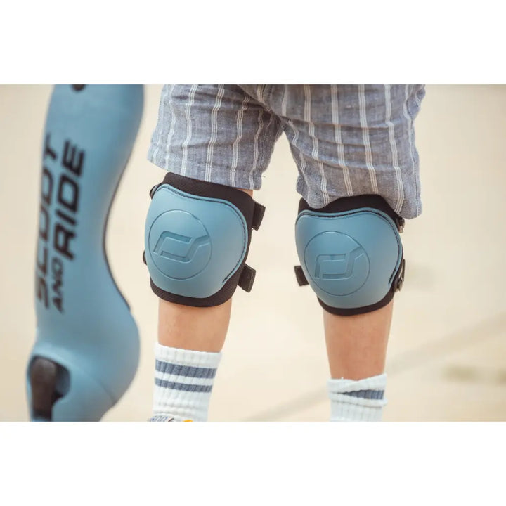 Scoot &amp; Ride Kids Protective Gear Set XXS | Knee &amp; Elbow Pads with Quick-Release System | Lightweight Adjustable Safety Guards for Toddlers &amp; Kids | Ideal for Scooting, Cycling, Skating &amp; Outdoor Play - Steel