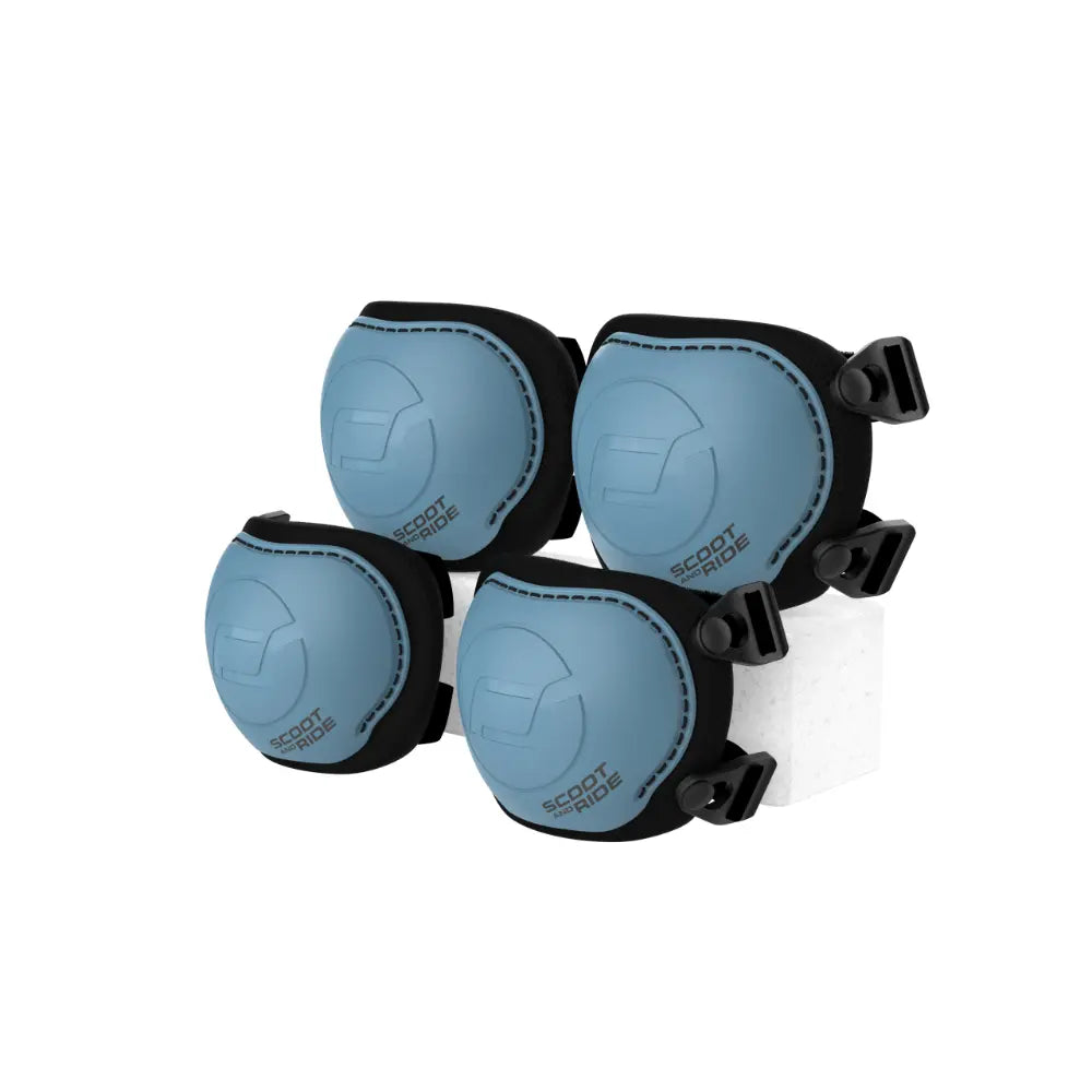 Scoot &amp; Ride Kids Protective Gear Set XXS | Knee &amp; Elbow Pads with Quick-Release System | Lightweight Adjustable Safety Guards for Toddlers &amp; Kids | Ideal for Scooting, Cycling, Skating &amp; Outdoor Play - Steel