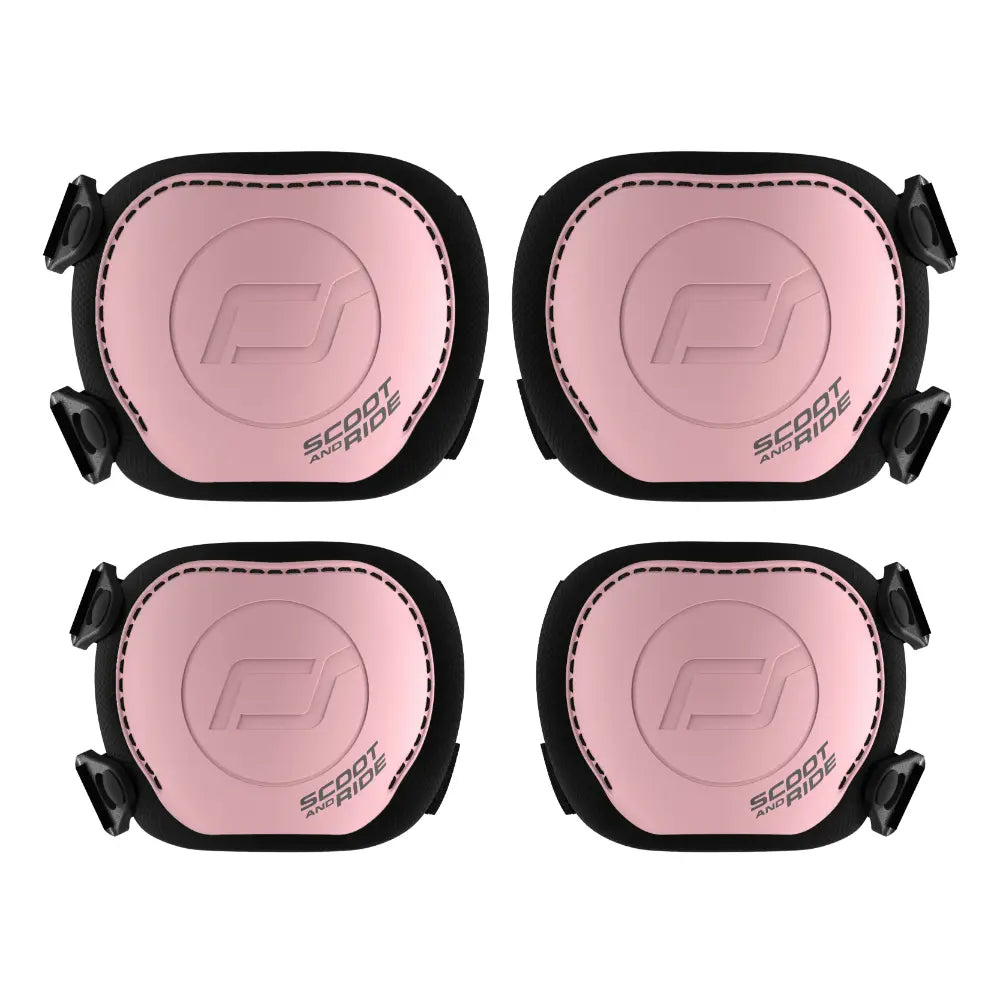 Scoot &amp; Ride Kids Protective Gear Set XXS | Knee &amp; Elbow Pads with Quick-Release System | Lightweight Adjustable Safety Guards for Toddlers &amp; Kids | Ideal for Scooting, Cycling, Skating &amp; Outdoor Play - Rose