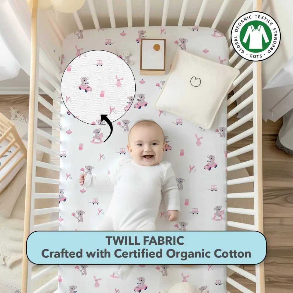 The White Cradle Flat Bed Sheet for Baby Cot &amp; Mattress