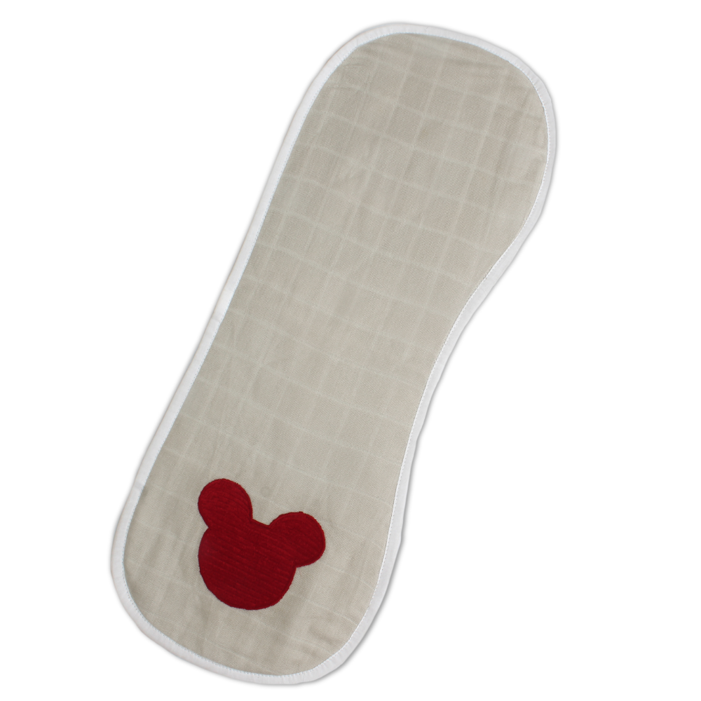 The White Cradle Bib &amp; Burp Cloth Set of 2 pcs - Mickey Mouse