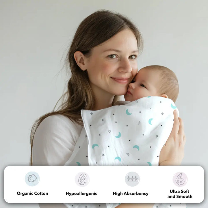 The White Cradle Baby Nursery Swaddle Blanket Wrap 2pcs