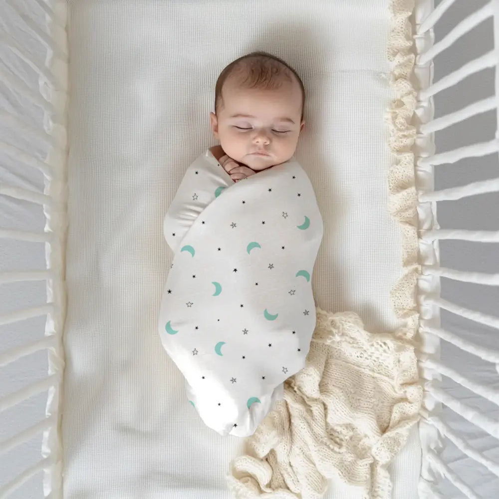 The White Cradle Baby Nursery Swaddle Blanket Wrap 2pcs