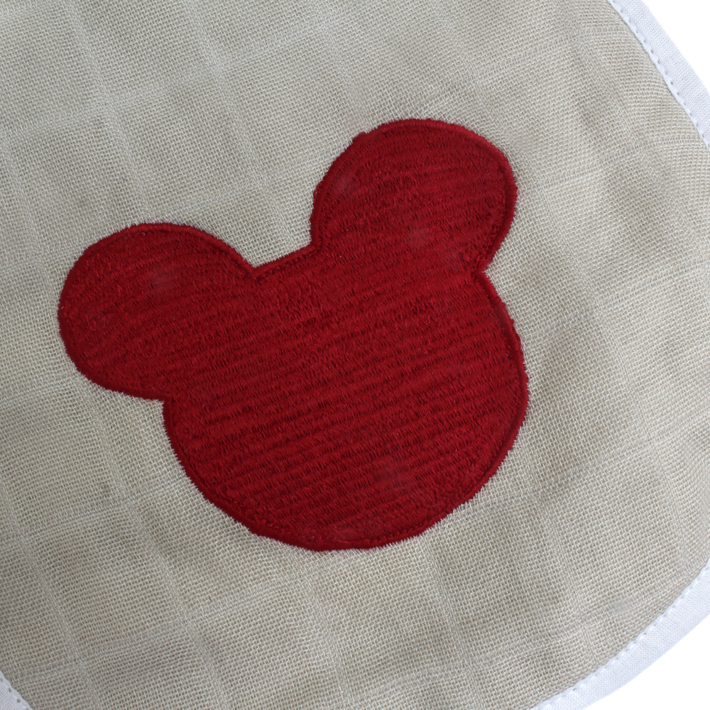 The White Cradle Bib & Burp Cloth Set of 2 pcs - Mickey Mouse