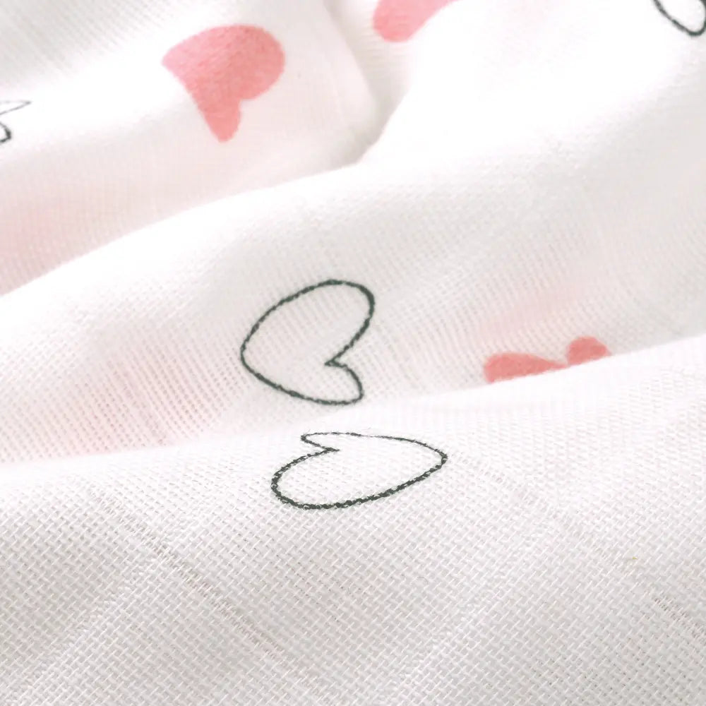 The White Cradle Organic Cotton Baby Romper for Newborn Baby Boy &amp; Girl | Pack of 2 Pink Heart with Peach Bird Infant Rompers | Snap Button Crotch for Easy Diaper Change | Soft Summer Baby Outfit