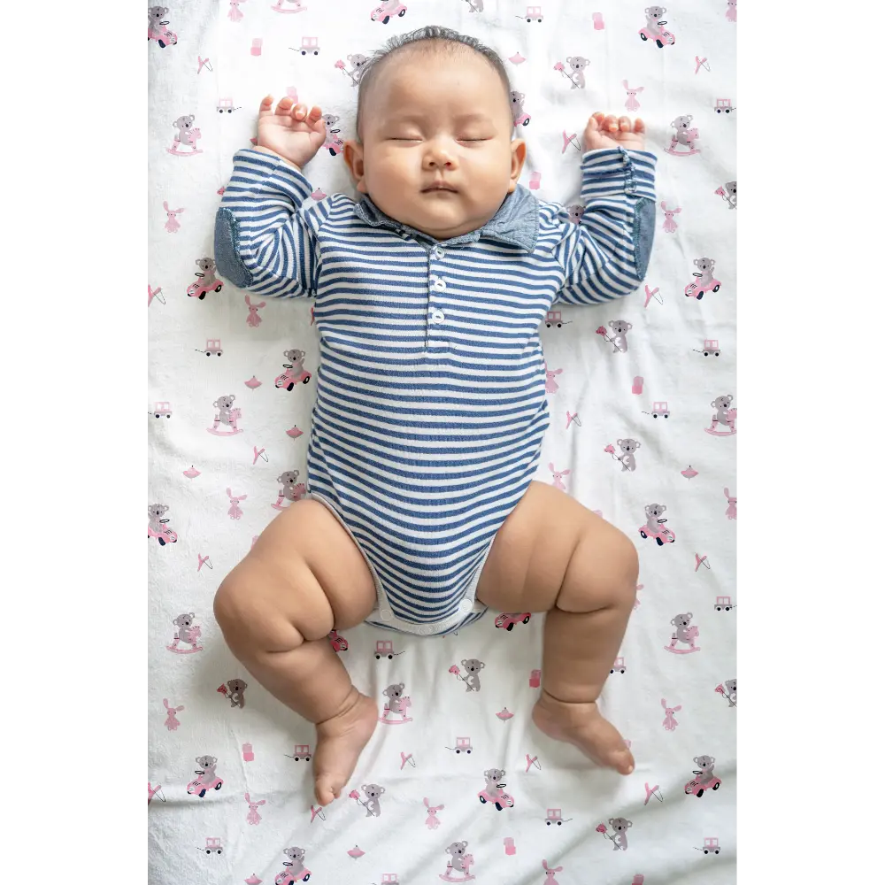 The White Cradle Flat Bed Sheet for Baby Cot &amp; Mattress