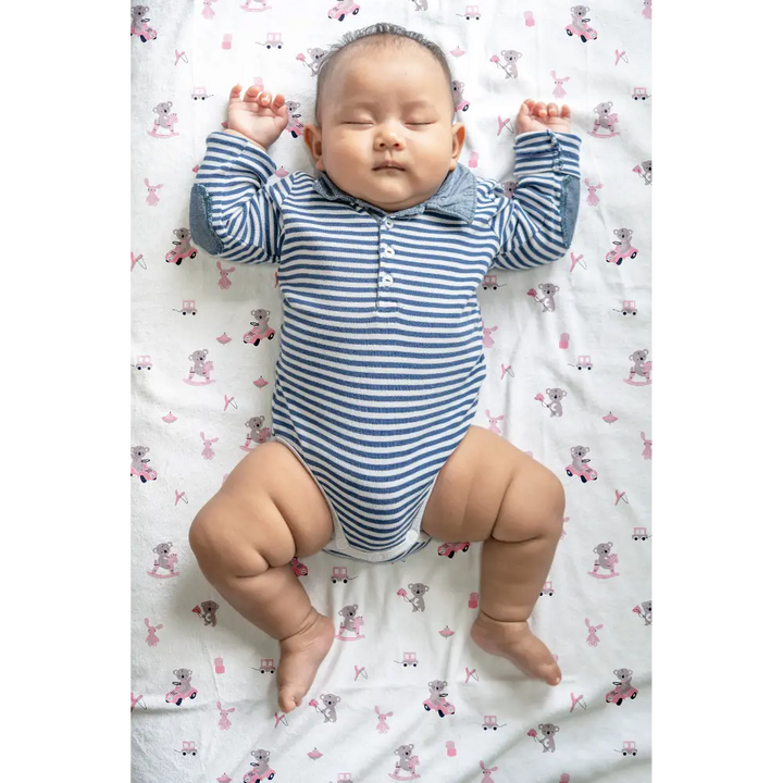 The White Cradle Flat Bed Sheet for Baby Cot &amp; Mattress