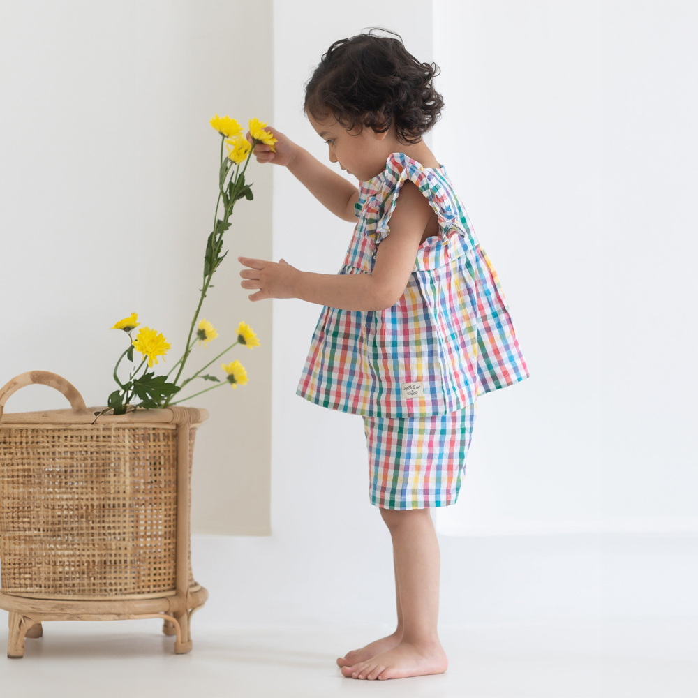 Rattle & Co Sunday Morning Frill Top And Shorts Set