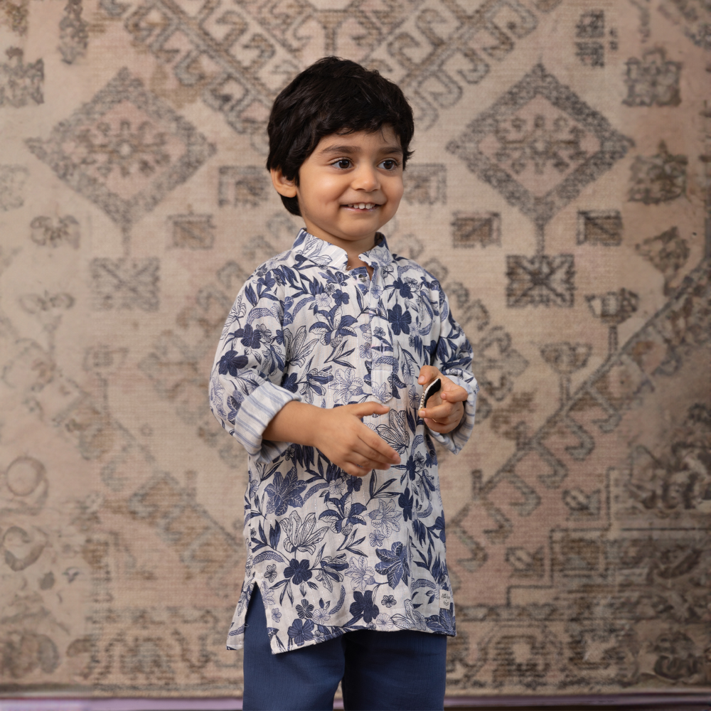 Rattle & Co Little Boy Blue Kurta and Pajama