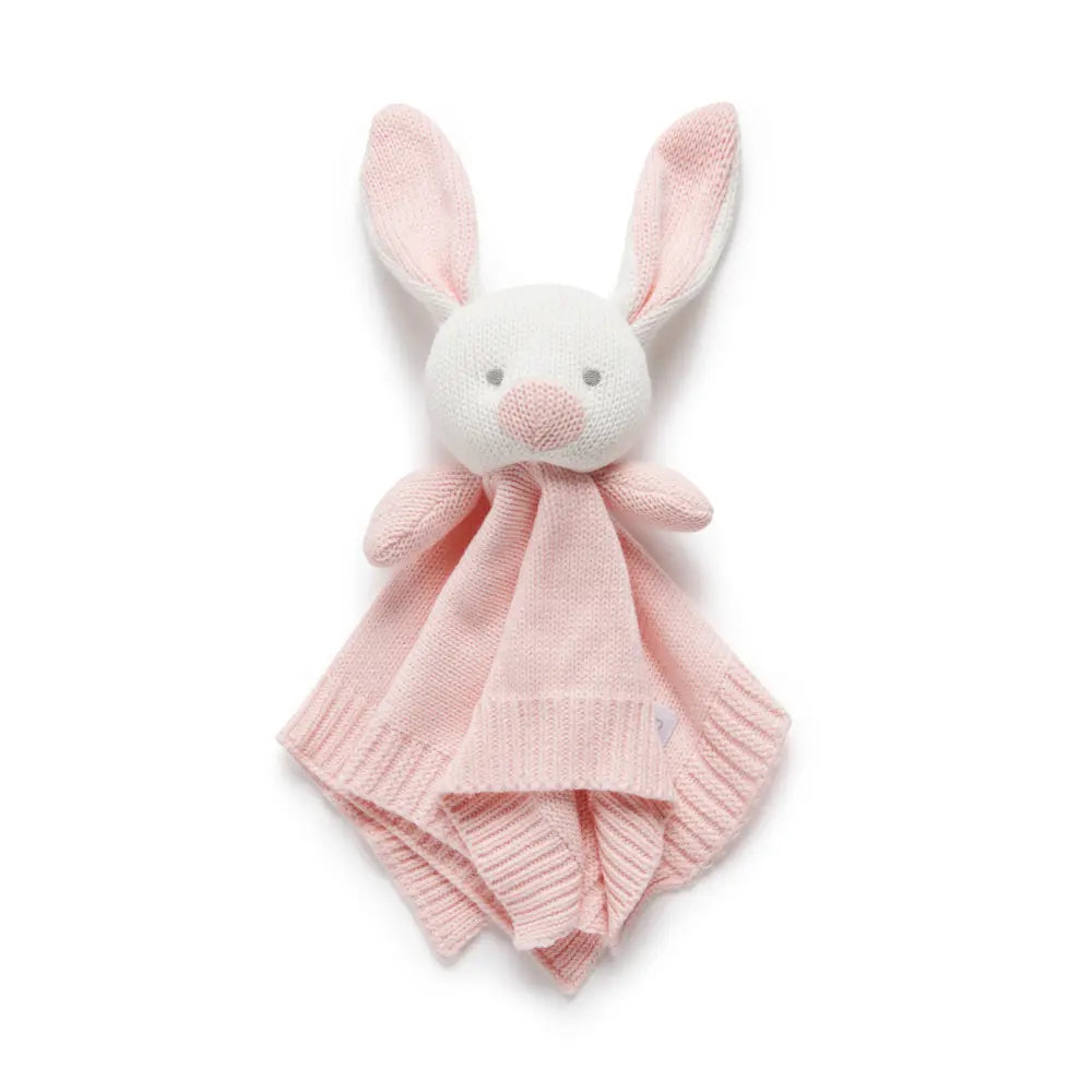 Purebaby Unisex Organic Cotton Knitted Rabbit Comforter