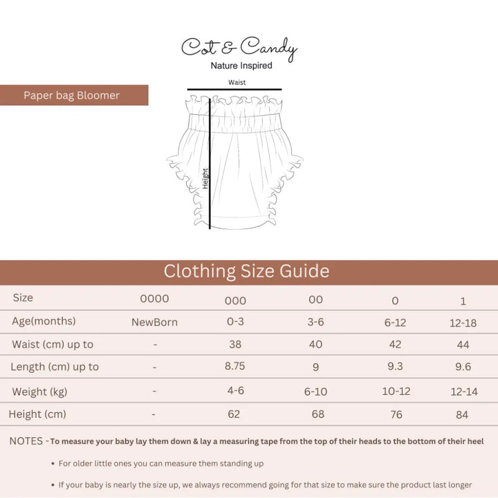 Cot &amp; Candy Baby Organic Muslin Sleeveless Frill Top With Bloomer Set-Navy + Oatmeal
