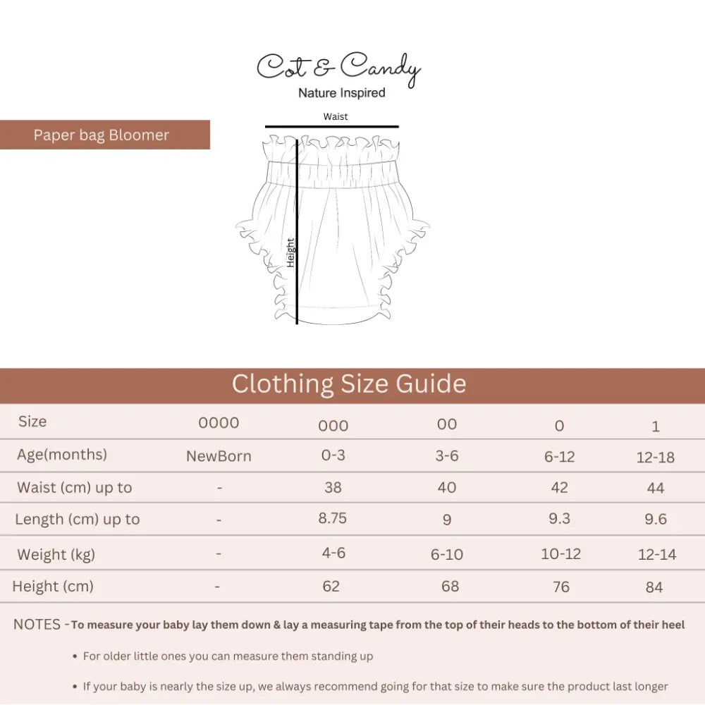 Cot &amp; Candy Baby Organic Muslin Sleeveless Frill Top With Bloomer Set-Oatmeal