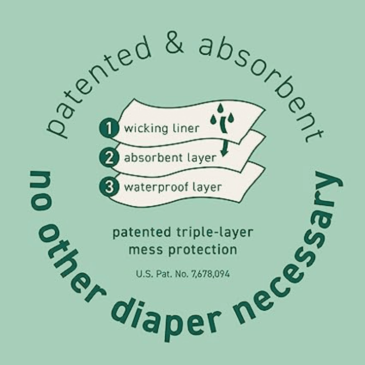 Green Sprouts Reusable Stripe Swim Diaper with Snaps - Navy Pinstripe (3 months - 3 years)