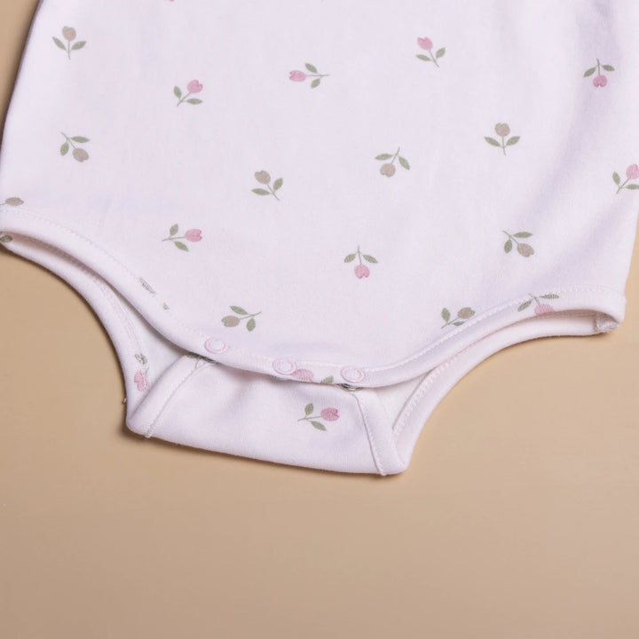 Tiny Twig Tulips Peterpan Bodysuit - Blush