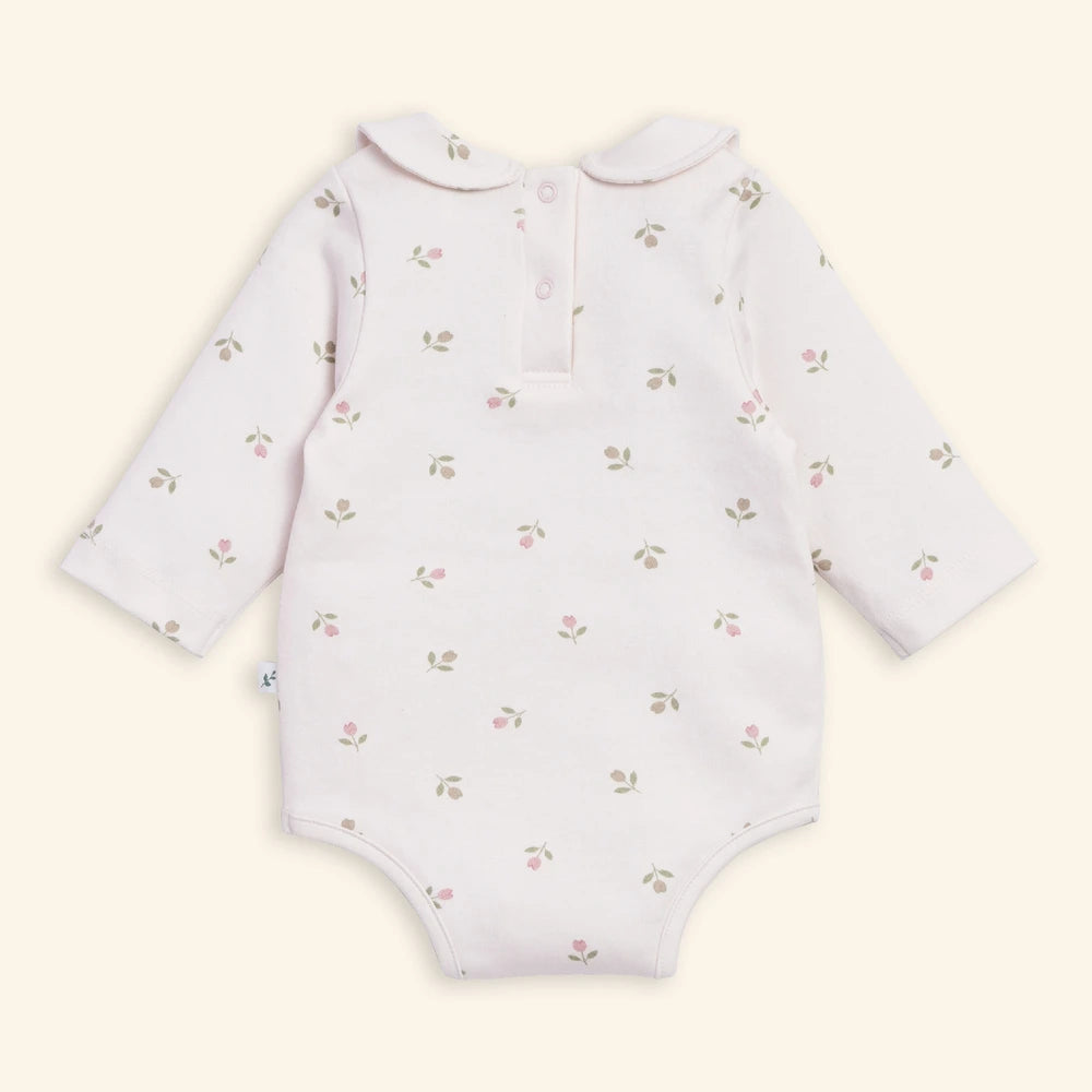 Tiny Twig Tulips Peterpan Bodysuit - Blush