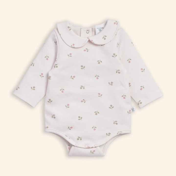 Tiny Twig Tulips Peterpan Bodysuit - Blush