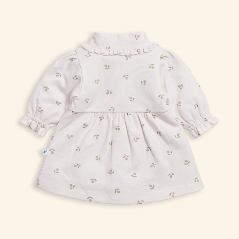 Tiny Twig Tulips Peterpan Dress Set - Blush