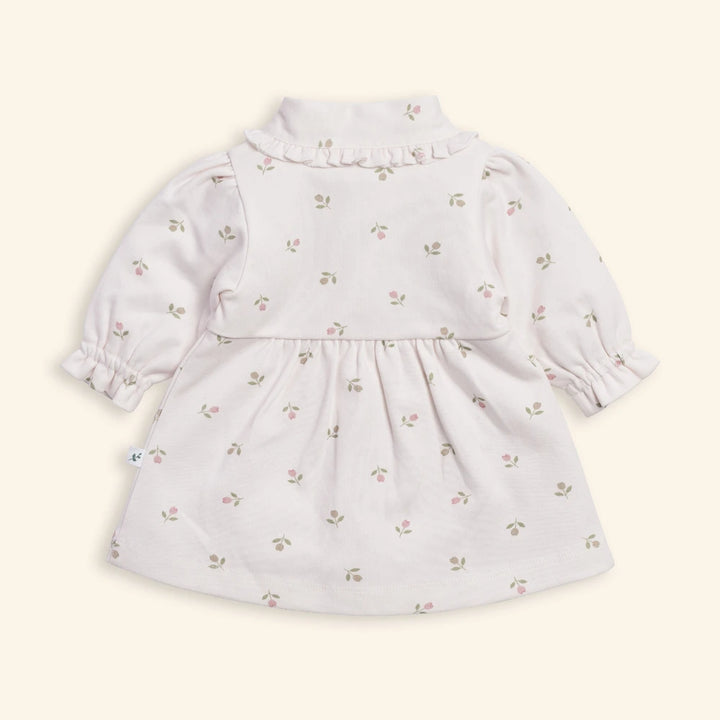 Tiny Twig Tulips Peterpan Dress Set - Blush