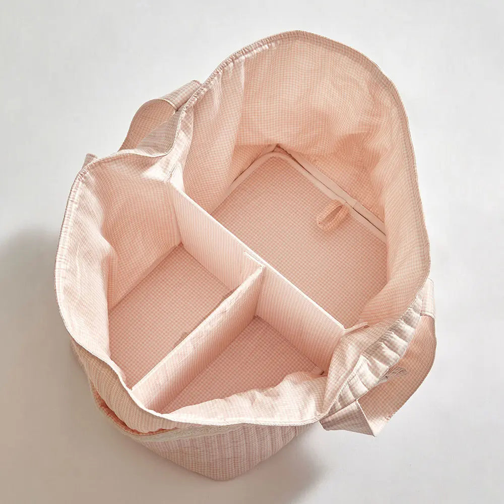Annasimona Kids Diaper Caddy - Pink Checks