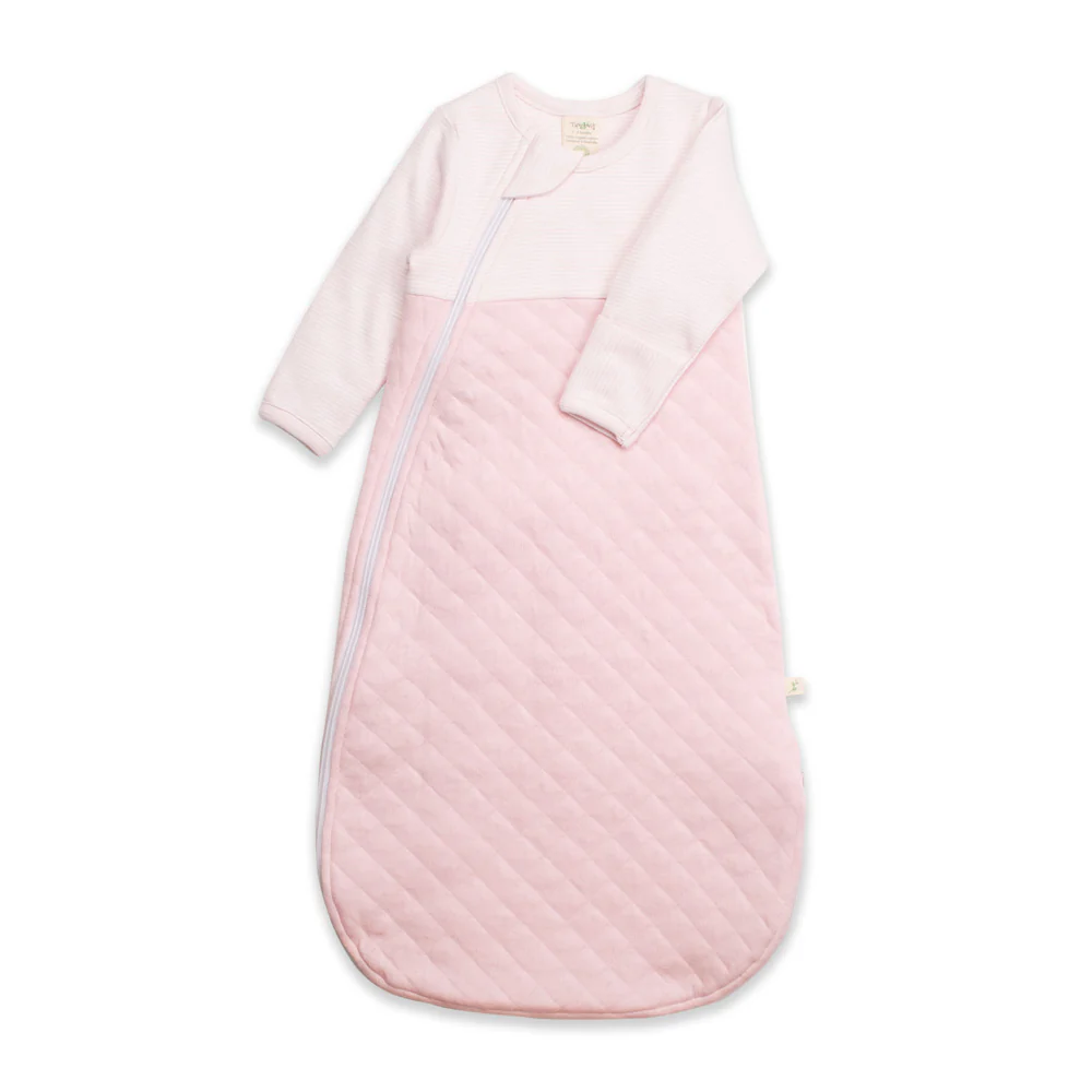 Tiny Twig Quilted Sleeping Bag- Soft Pink