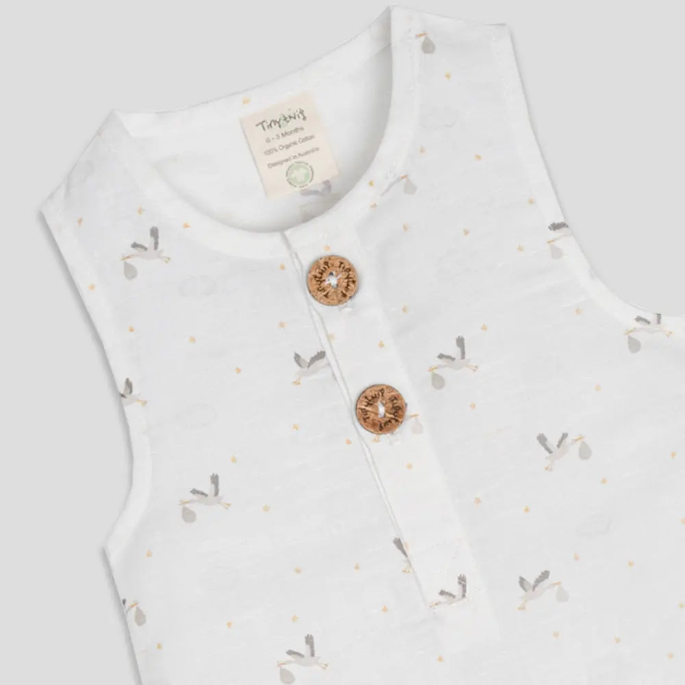 Tiny Twig Stork Playsuit