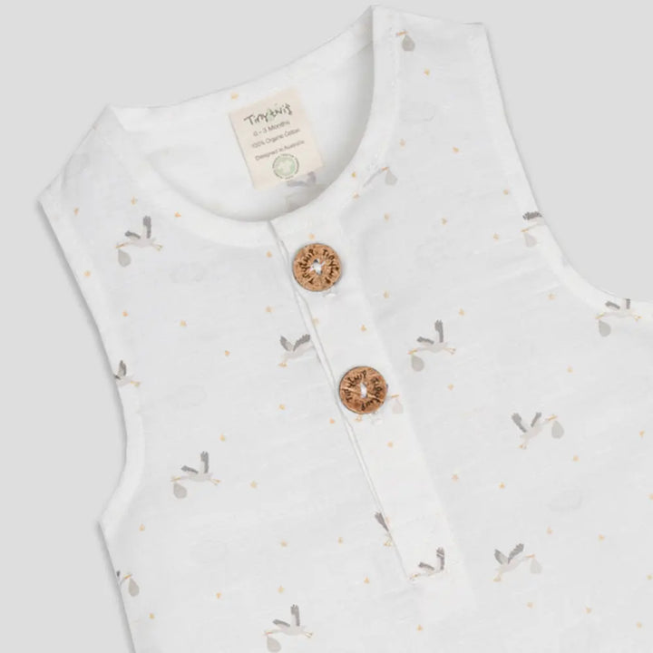Tiny Twig Stork Playsuit