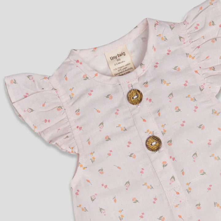 Tiny Twig Pretty in Pink Playsuit Cap Sleeve