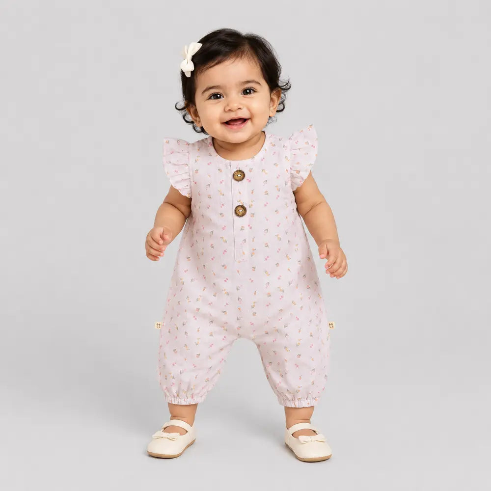 Tiny Twig Pretty in Pink Playsuit Cap Sleeve