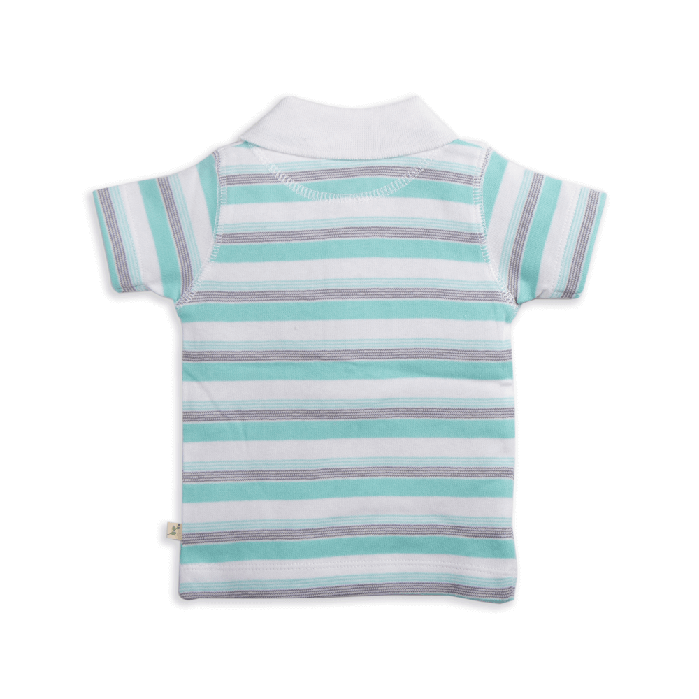 Tiny Twig Polo Tee Space Stripes