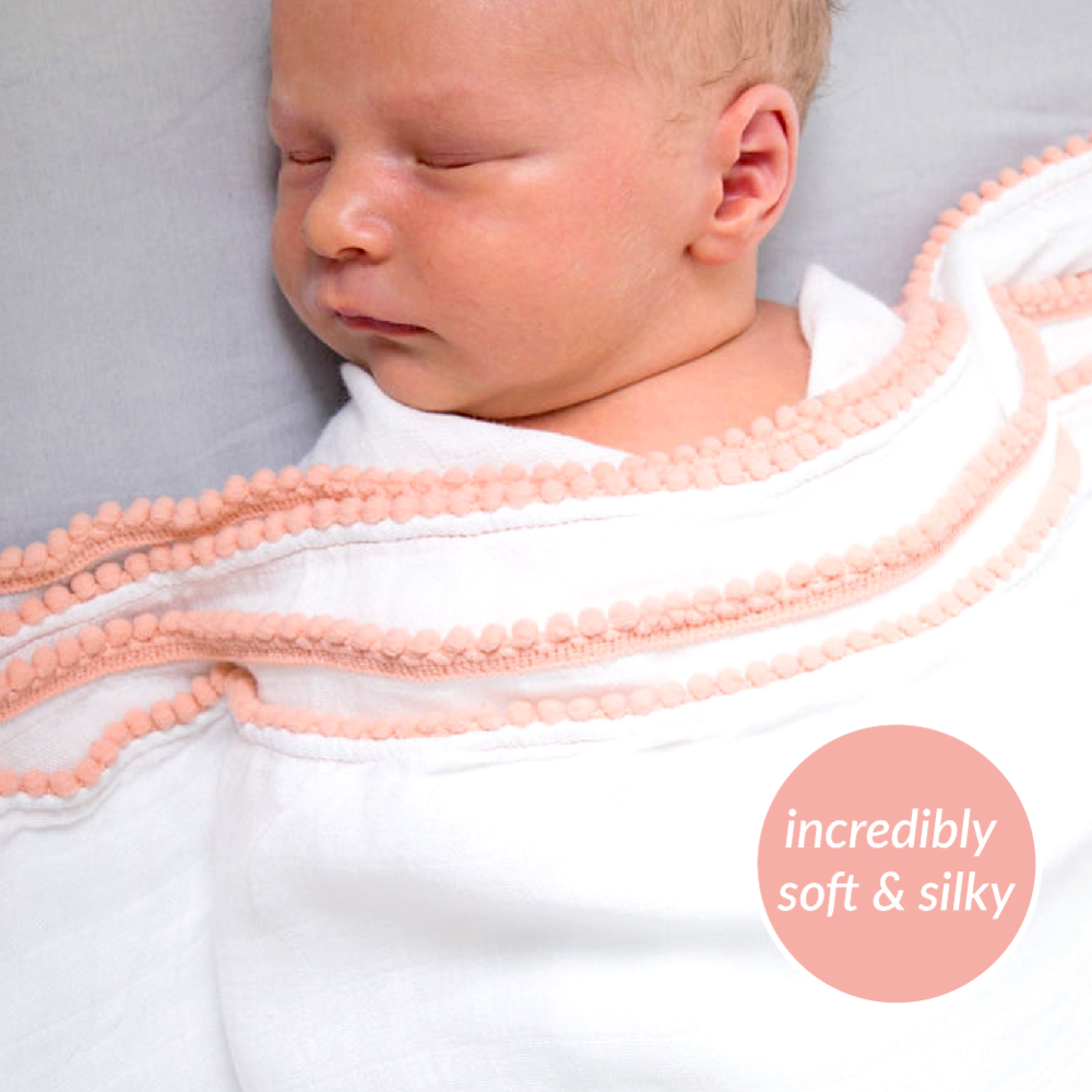 Bamboo Pom Pom Swaddle