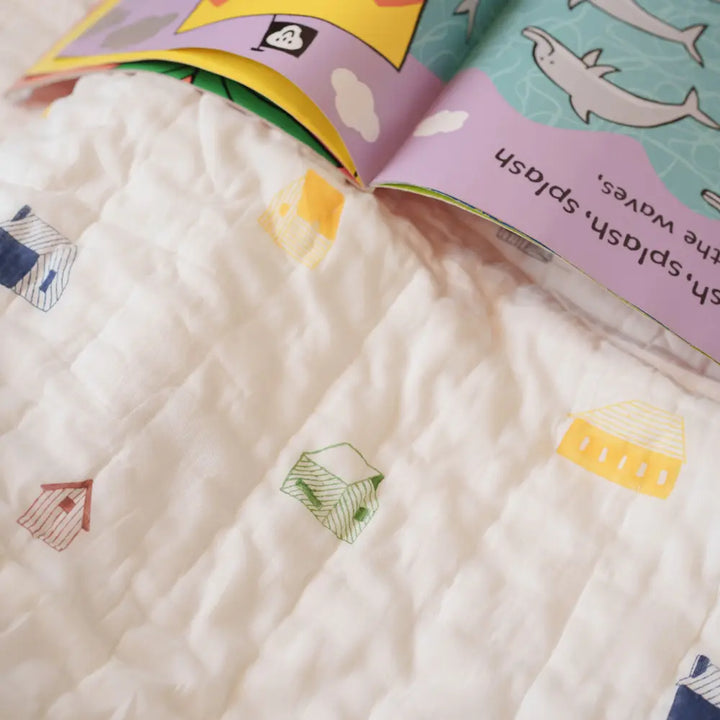 Dulaar Reversible Mulmul Quilt | Hand-Block Printed - Mera Ghar