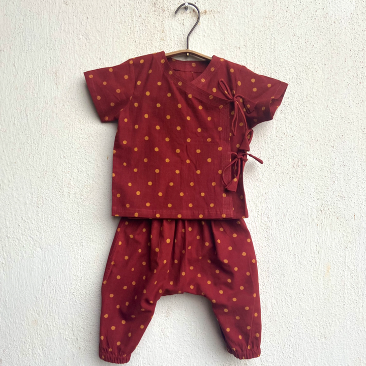 Whitewater Kids Madder Raidana Print Angrakha Top &amp; Pants