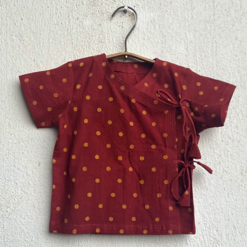 Whitewater Kids Madder Raidana Print Angrakha Top & Pants