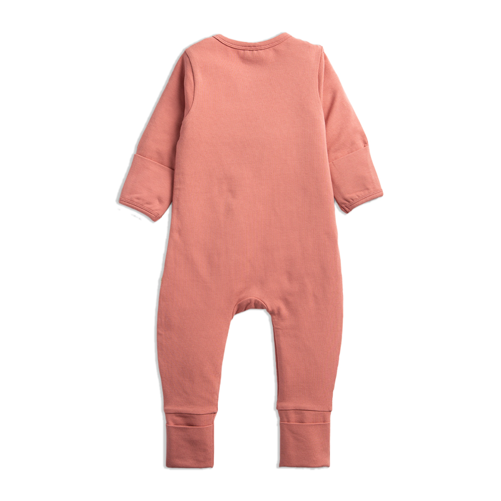 Tiny Twig Long Sleeve Zipsuit - Rose Gold
