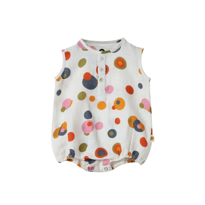 Dulaar Organic Muslin Romper - Bubble Pops