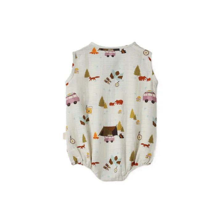 Dulaar Organic Muslin Romper - The Happy Camper