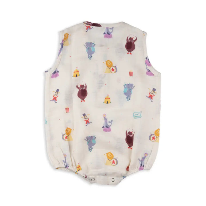 Dulaar Organic Muslin Romper - Life is a Circus