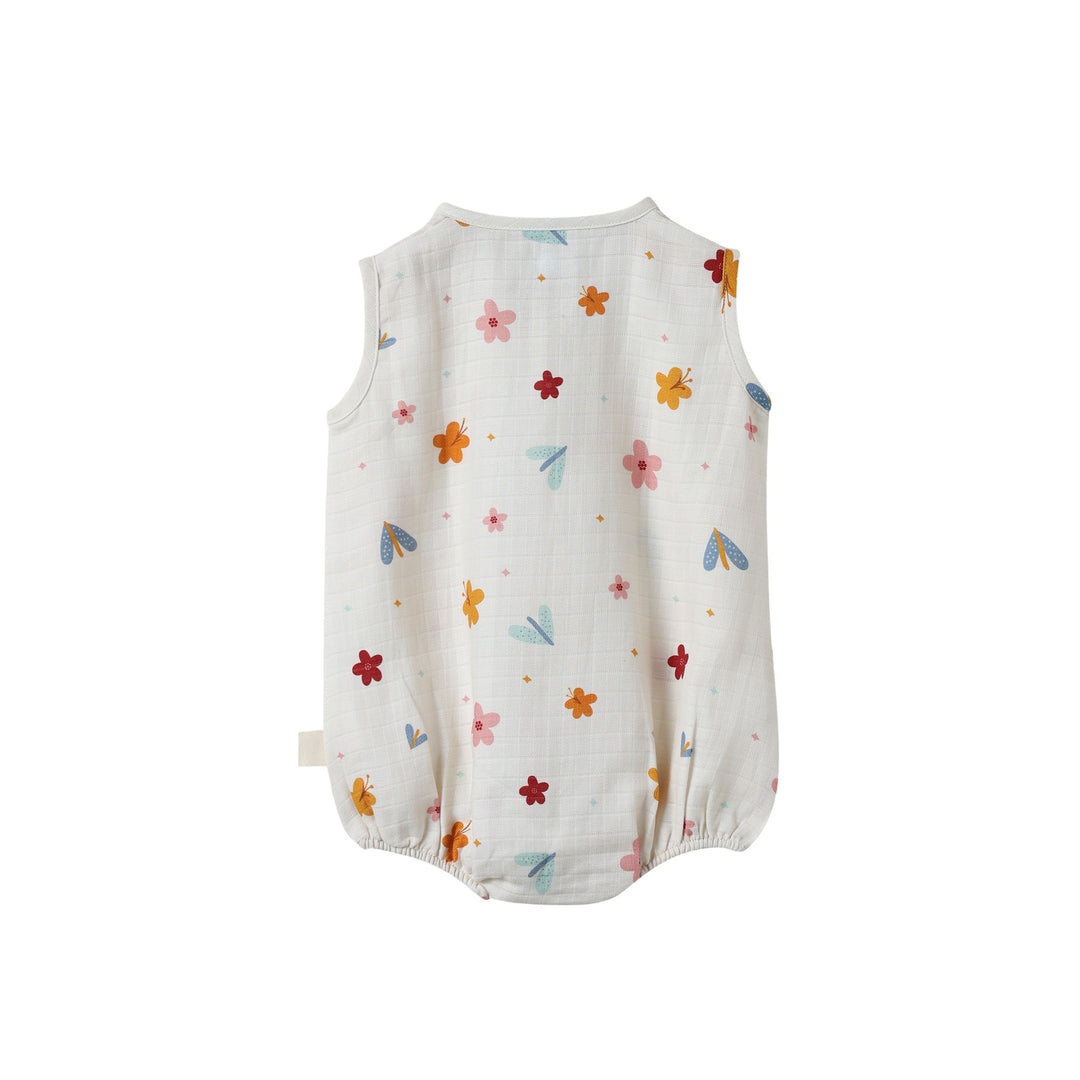 Dulaar Organic Muslin Romper - A World In Bloom