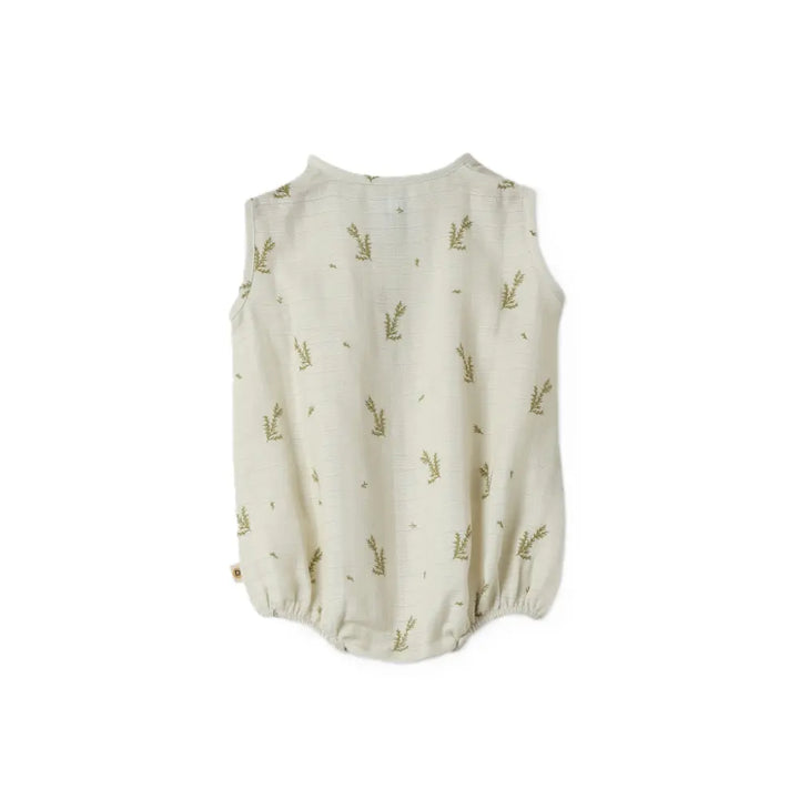 Dulaar Organic Muslin Romper - Green Zen
