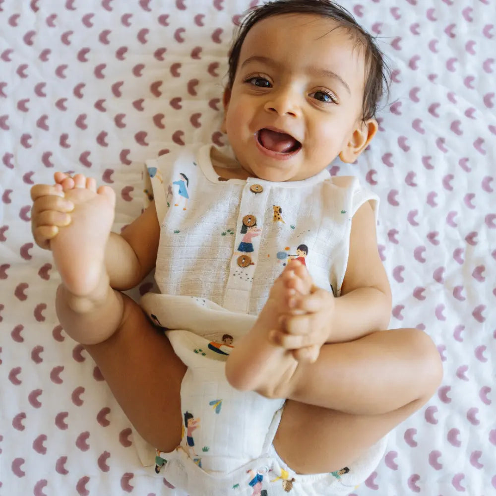 Dulaar Organic Muslin Romper (Set of 3) - Just Lion Around + Playground Adventures + Life is a Circus