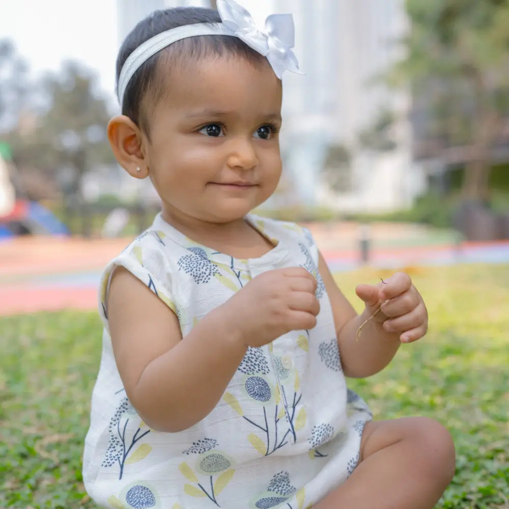 Dulaar Organic Muslin Romper (Set of 3) - The Sparrow and Flower + Squad Goals + A World in Bloom