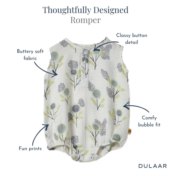 Dulaar Organic Muslin Romper - The Sparrow and Flower