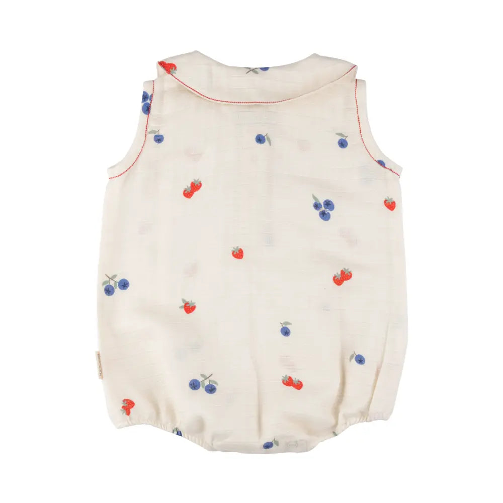 Dulaar Organic Muslin Romper - Berry Picking