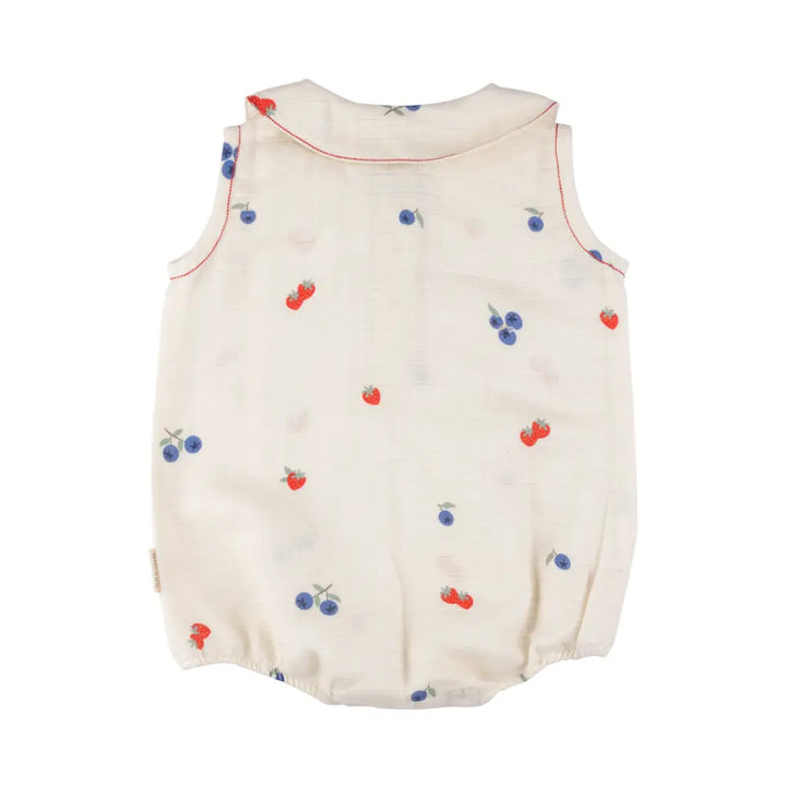 Dulaar Organic Muslin Romper - Berry Picking
