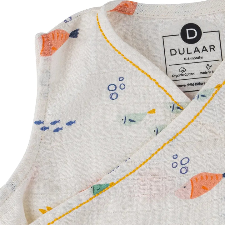 Dulaar Organic Muslin Kimono Romper